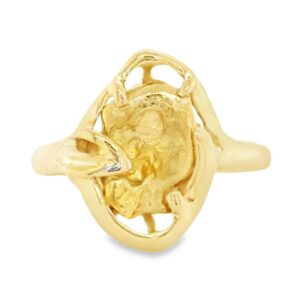 14k Ladies Gold Nugget Ring, Alaska Mint