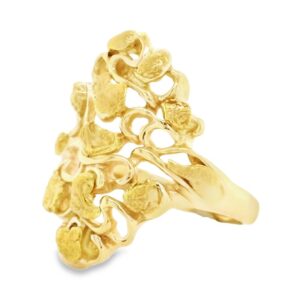Ladies 14k Gold Nugget Ring, Alaska Mint