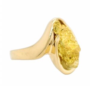 Ladies Gold Nugget Ring, Alaska Mint