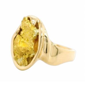 Ladies Gold Nugget Ring, Alaska Mint