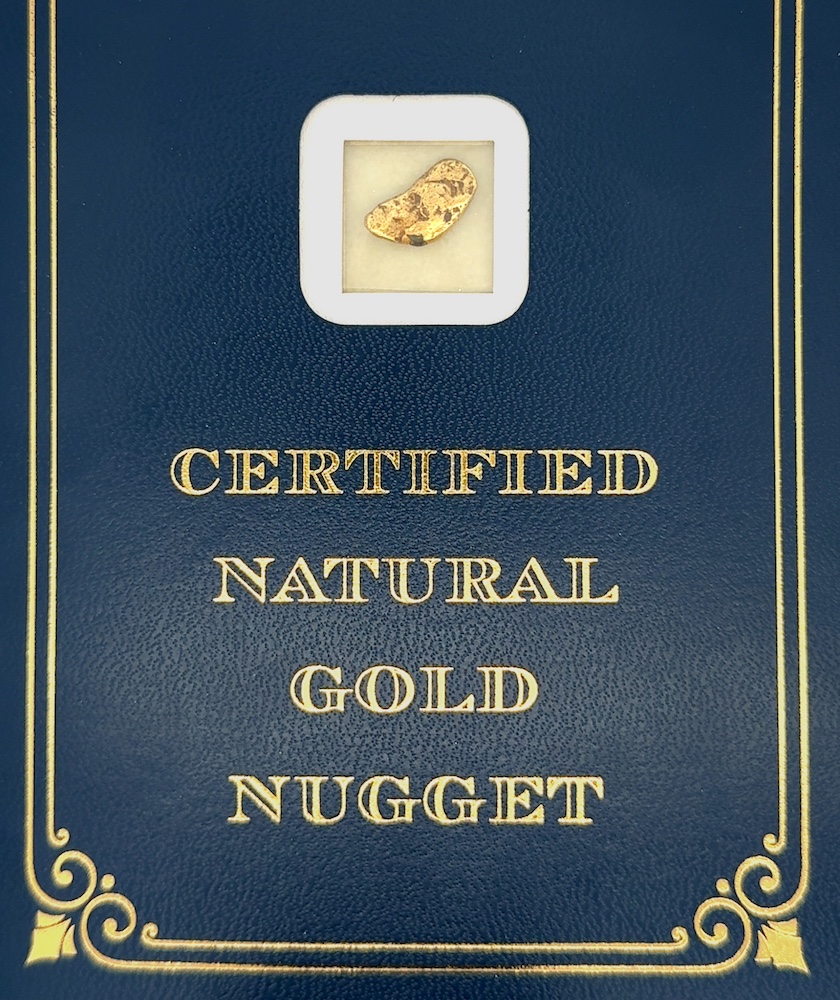 1.9 Gram Natural Gold Nugget from Chicken, Alaska, Alaska Mint