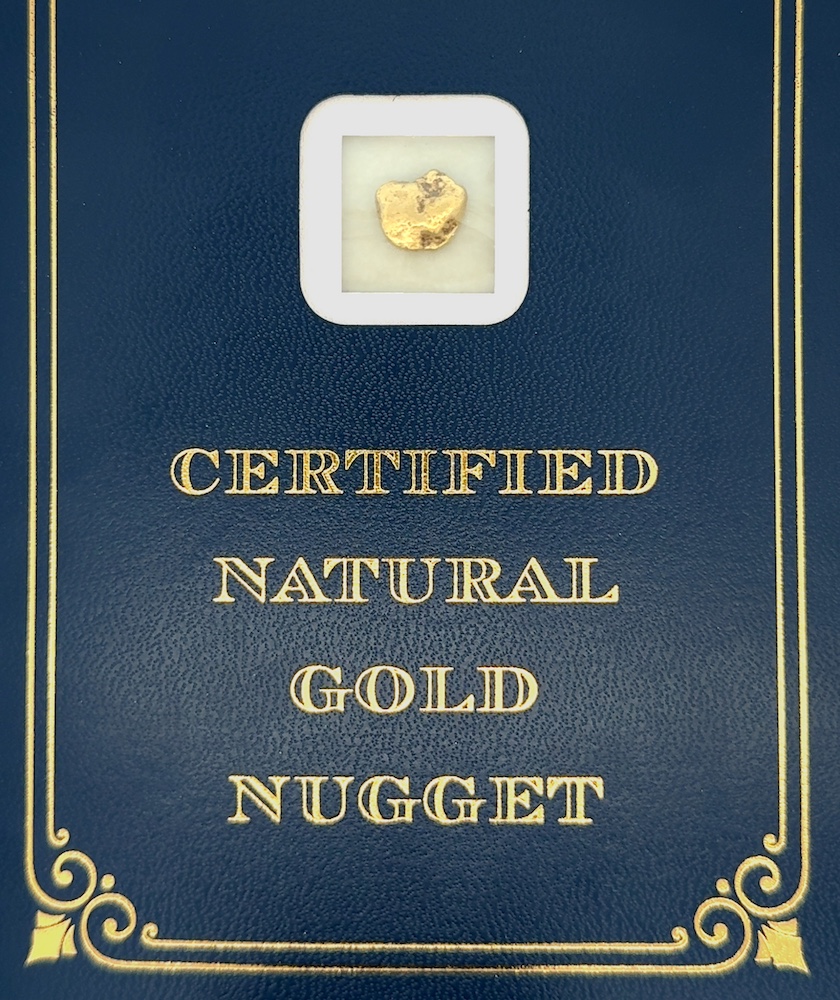 2.1 Gram Natural Gold Nugget from Chicken, Alaska, Alaska Mint
