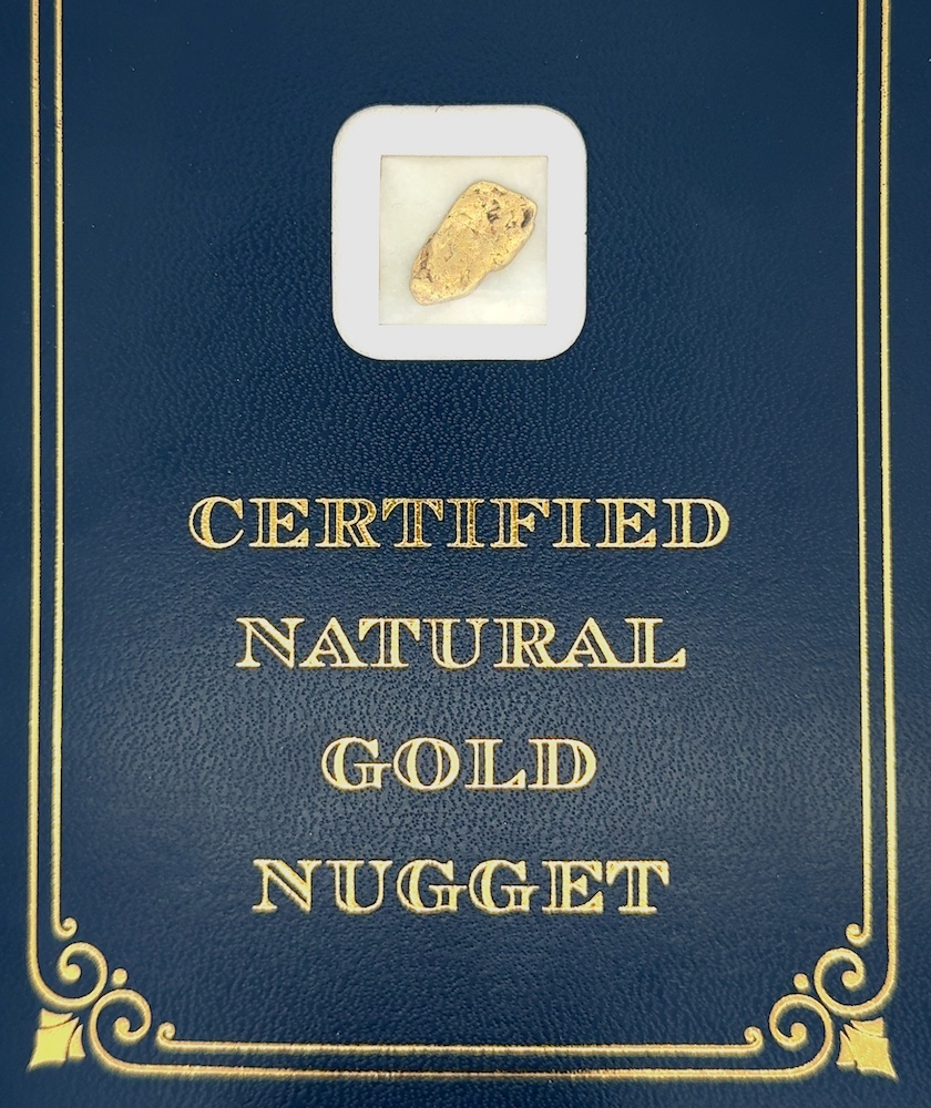 2.5 Gram Natural Gold Nugget from Chicken Alaska, Alaska Mint