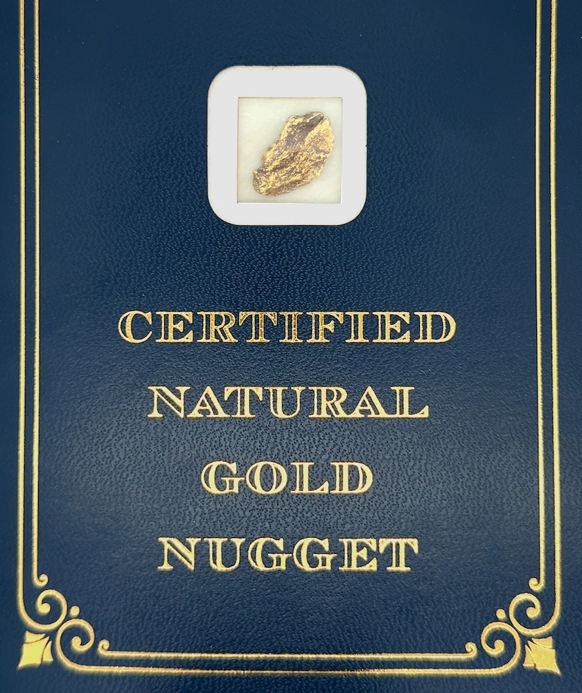2.5 Gram Natural Gold Nugget from Moose Creek Alaska, Alaska Mint