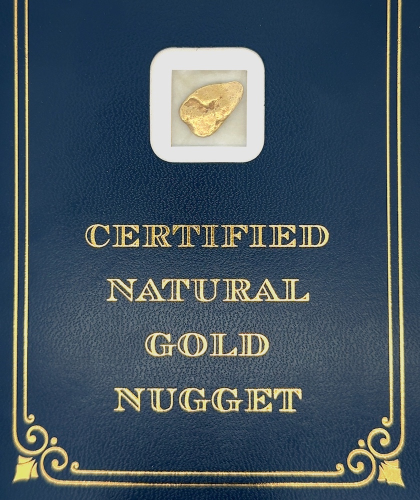4.0 Gram Natural Gold Nugget from Chicken Alaska, Alaska Mint