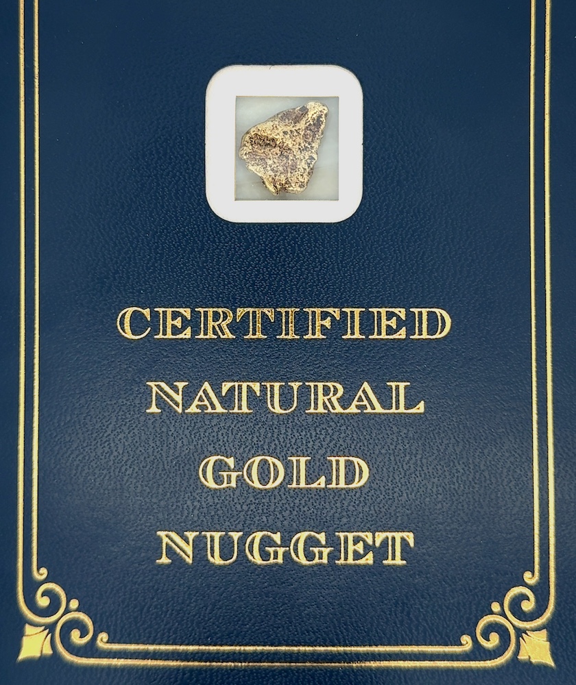 4.9 Gram Natural Gold Nugget from Eagle Alaska, Alaska Mint