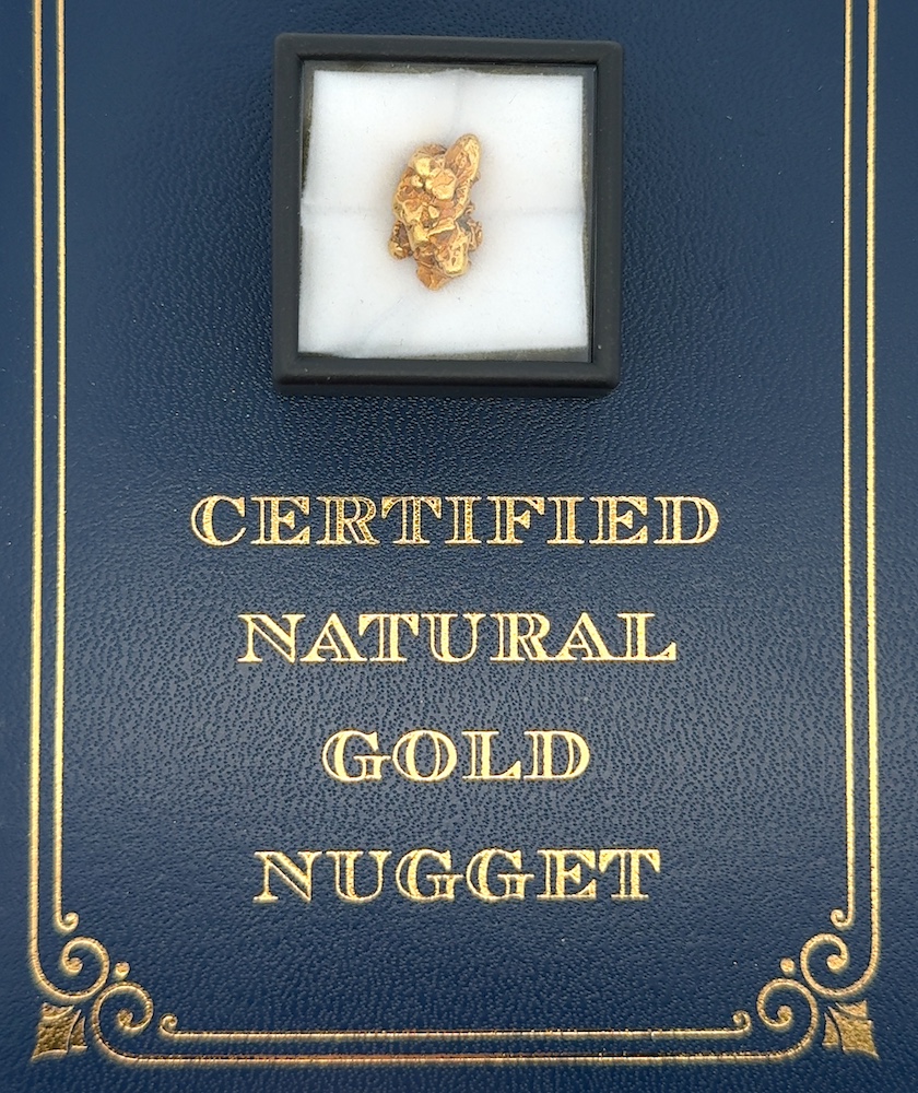 5.8 Gram Natural Gold Nugget from Moose Creek Alaska, Alaska Mint