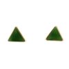 These triangle jade earrings are a great Alaskan Gift, Alaska Mint