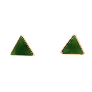 These triangle jade earrings are a great Alaskan Gift, Alaska Mint