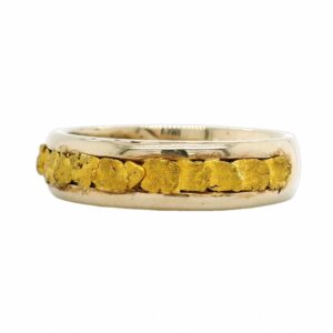 Gold Nugget White Gold Ring, Alaska Mint