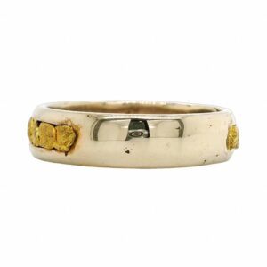 Gold Nugget White Gold Ring, Alaska Mint