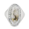 This gold quartz diamond white gold ring is a special gift to remember Alaska by