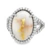 This gold quartz diamond white gold ring is a special gift to remember Alaska by