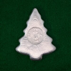 3 oz. Silver Hand-Poured Christmas Tree