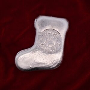 2 oz. Silver Hand-Poured Christmas Stocking