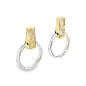 Look at these 2-Tone Gold Quartz Earrings from the Alaska Mint. They are a great gift for you or for someone special