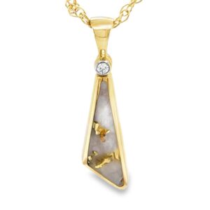 Gold quartz pendants are a great way to remember your Alaskan adventure