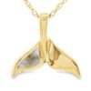 Gold quartz whale tail pendants are a great way to remember the marine life of your Alaskan adventure