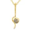 This Gold Quartz Round Inlaid Curved Gold Bar Pendant is a great gift to bring back from Alaska