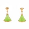 These Alaskan jade rose gold earrings are a great gift for you and set in 18k gold