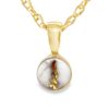 Gold quartz round pendant, Alaska Mint