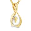 Gold Quartz Raindrop Pendant, Alaska Mint