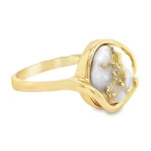 Ladies Gold Quartz Ring, Alaska Mint