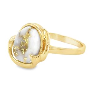 Ladies Gold Quartz Ring, Alaska Mint