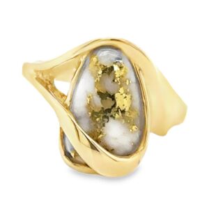 This gold quartz ring is a special gift to remember Alaska by
