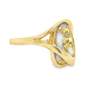 This gold quartz ring is a special gift to remember Alaska by