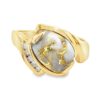 Gold Quartz & Diamond Ring, Alaska Mint