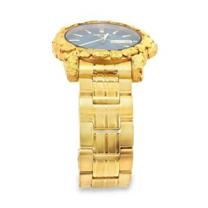 Alaskan Gold Nugget Overlay Seiko Watch, Alaska Mint