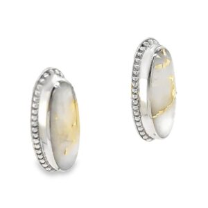 These gold quartz earrings set in white gold are a great fine jewelry Alaskan gift