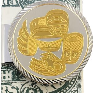 Money Clip with 1 oz. or 1/4 oz. Totemic Eagle Medallion