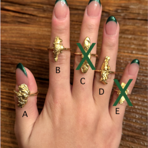 Ladies Gold Nugget Rings