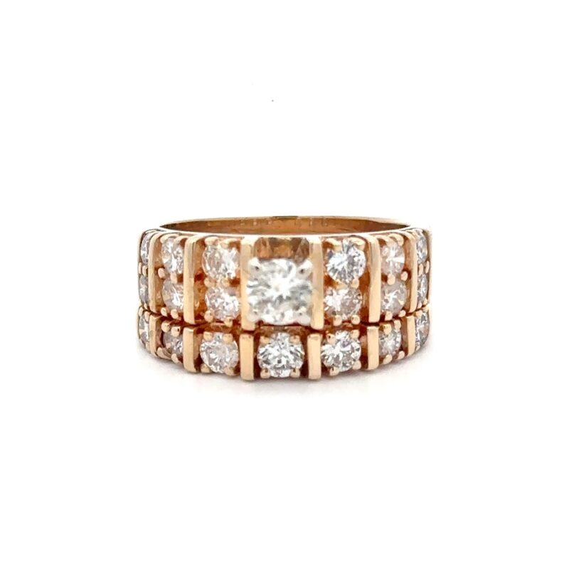 Estate 1.95 Carat Total Weight Diamond Ring
