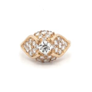 Estate Lady's European Cut Diamond Ring