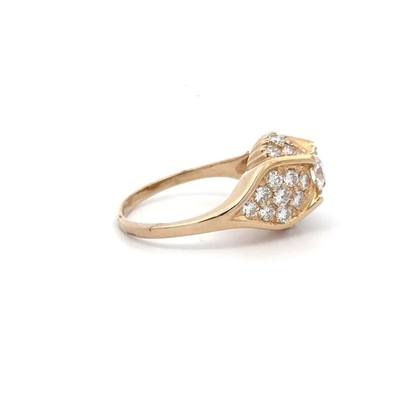 Estate Ladies European Cut Diamond Ring - Image 2