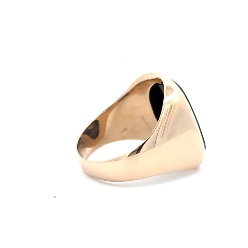 Estate Masonic Onyx 10K Men’s Ring - Image 3