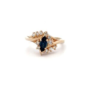 Estate Sapphire & Diamond 14k Ring