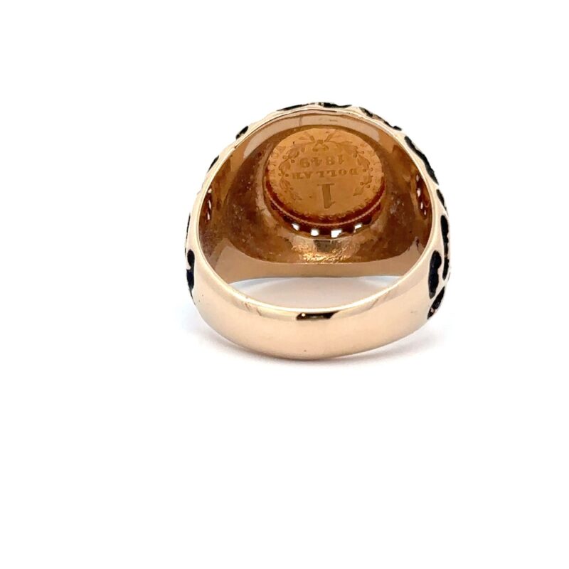 Estate $1 Gold Coin Ring - Image 3