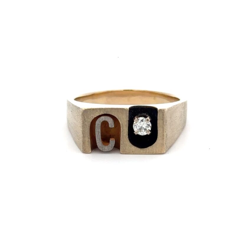 Estate Men’s 14k Gold & Diamond Ring