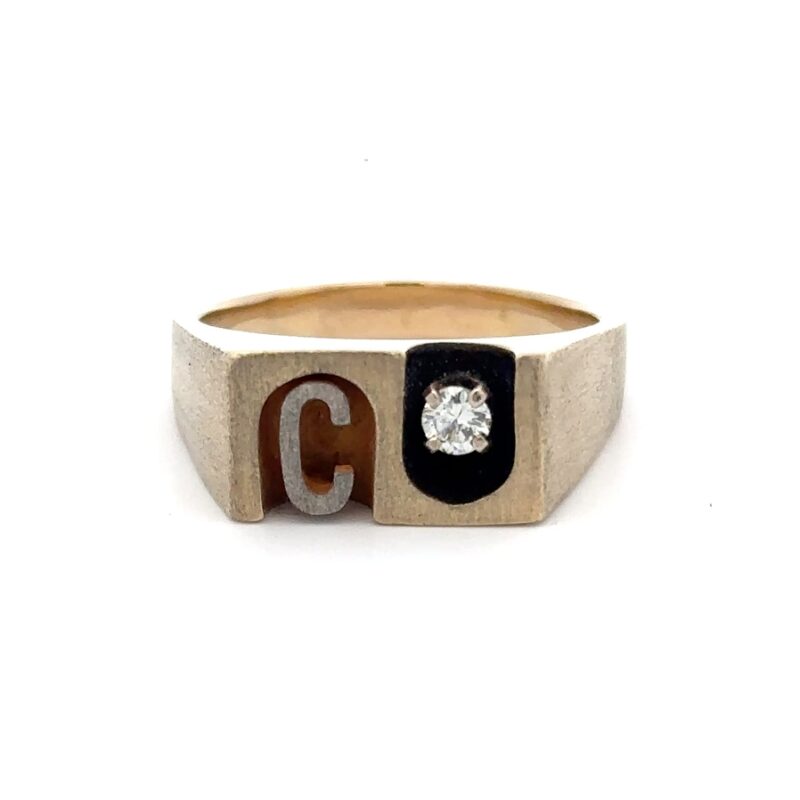 Estate Men’s 14k Gold & Diamond Ring