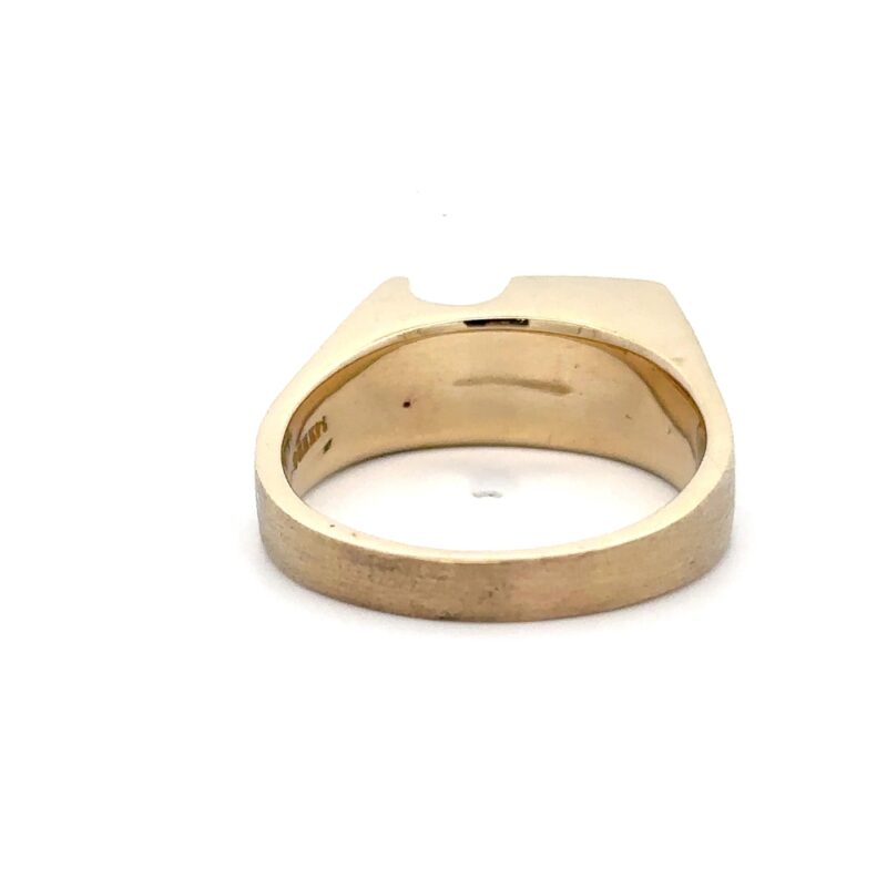 Estate Men’s 14k Gold & Diamond Ring - Image 3