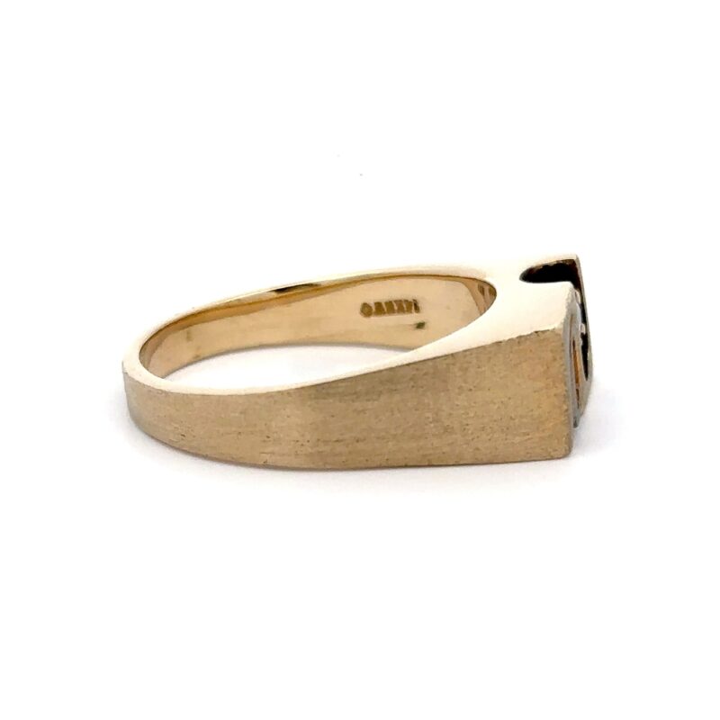 Estate Men’s 14k Gold & Diamond Ring - Image 2