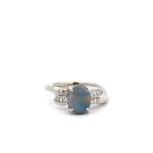Estate Platinum & Opal Ring