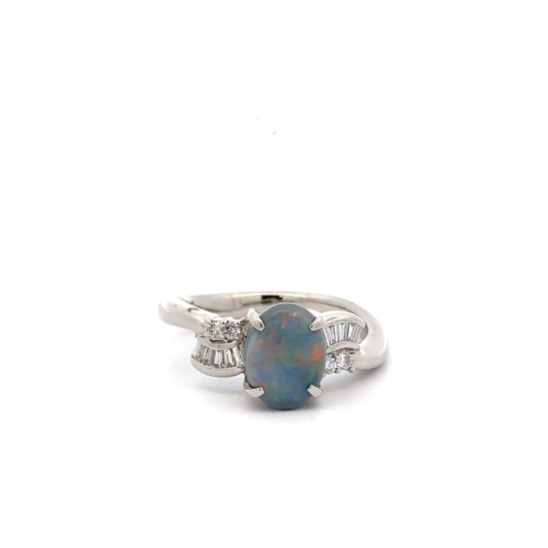 Estate Platinum & Opal Ring