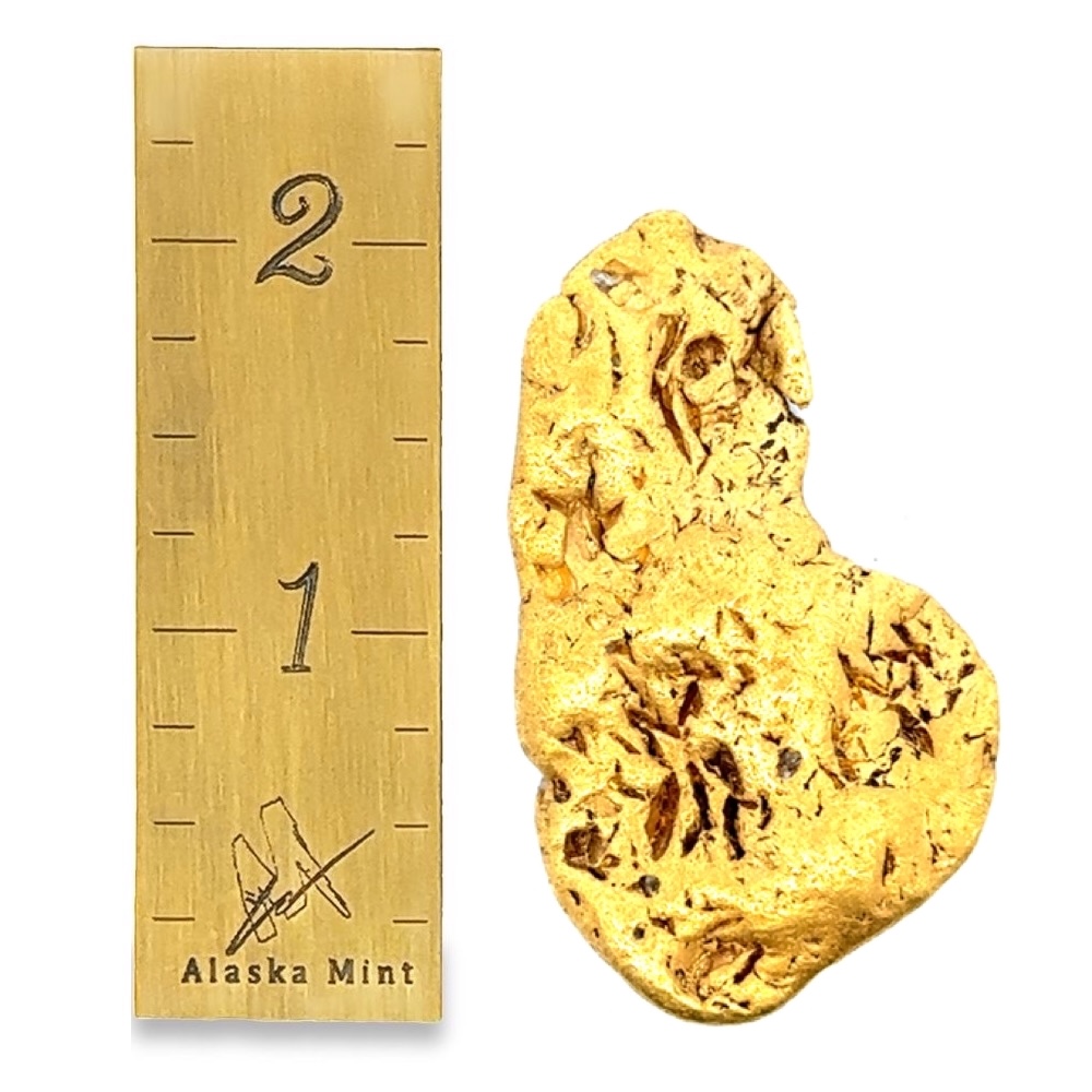 自然金 Gold nuggets アラスカ 281.8 Gram Natural Gold Nugget from McGrath, Alaska - Alaska