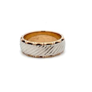 Estate Men’s Ring Two Tone 14k Gold