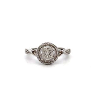 Estate White Gold Diamond Ring